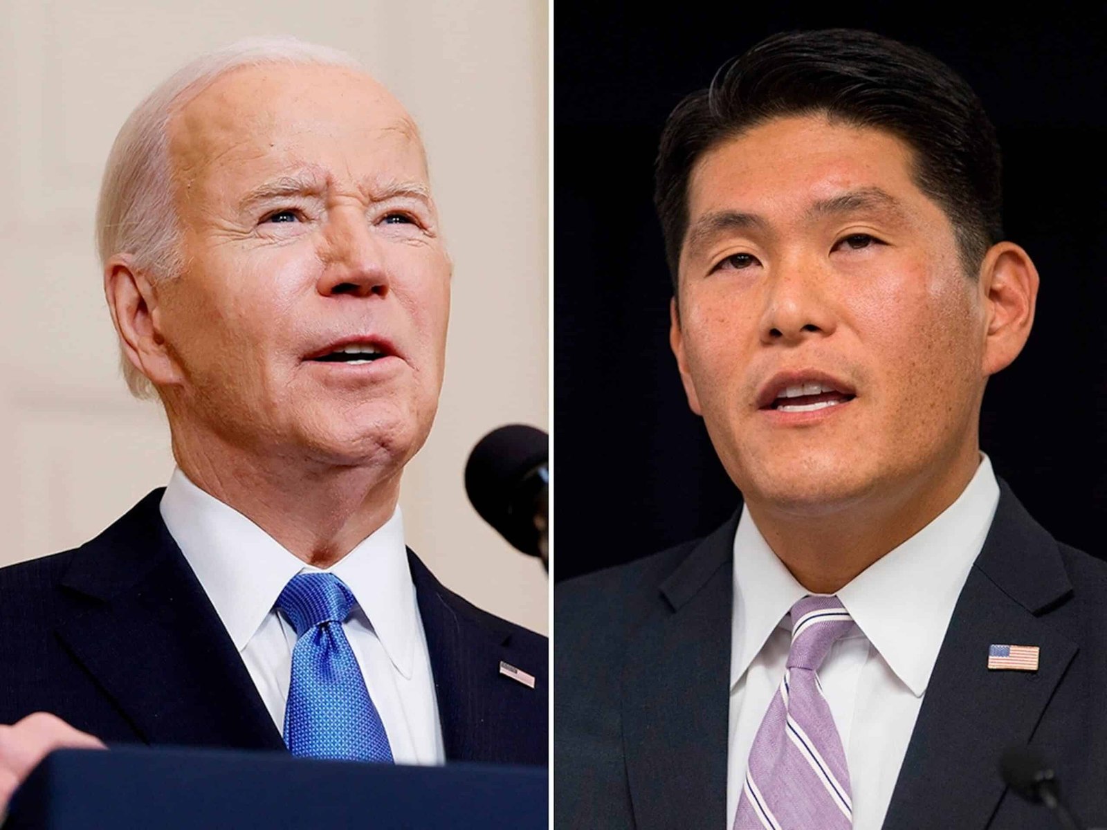 Photo: President Joe Biden talks about the new senate trip about the Additional National Security Bill in the White House, February 13, 2024. United States Lawyer Robert Hur spoke at a press conference, 19 September 2018, in Baltimore.