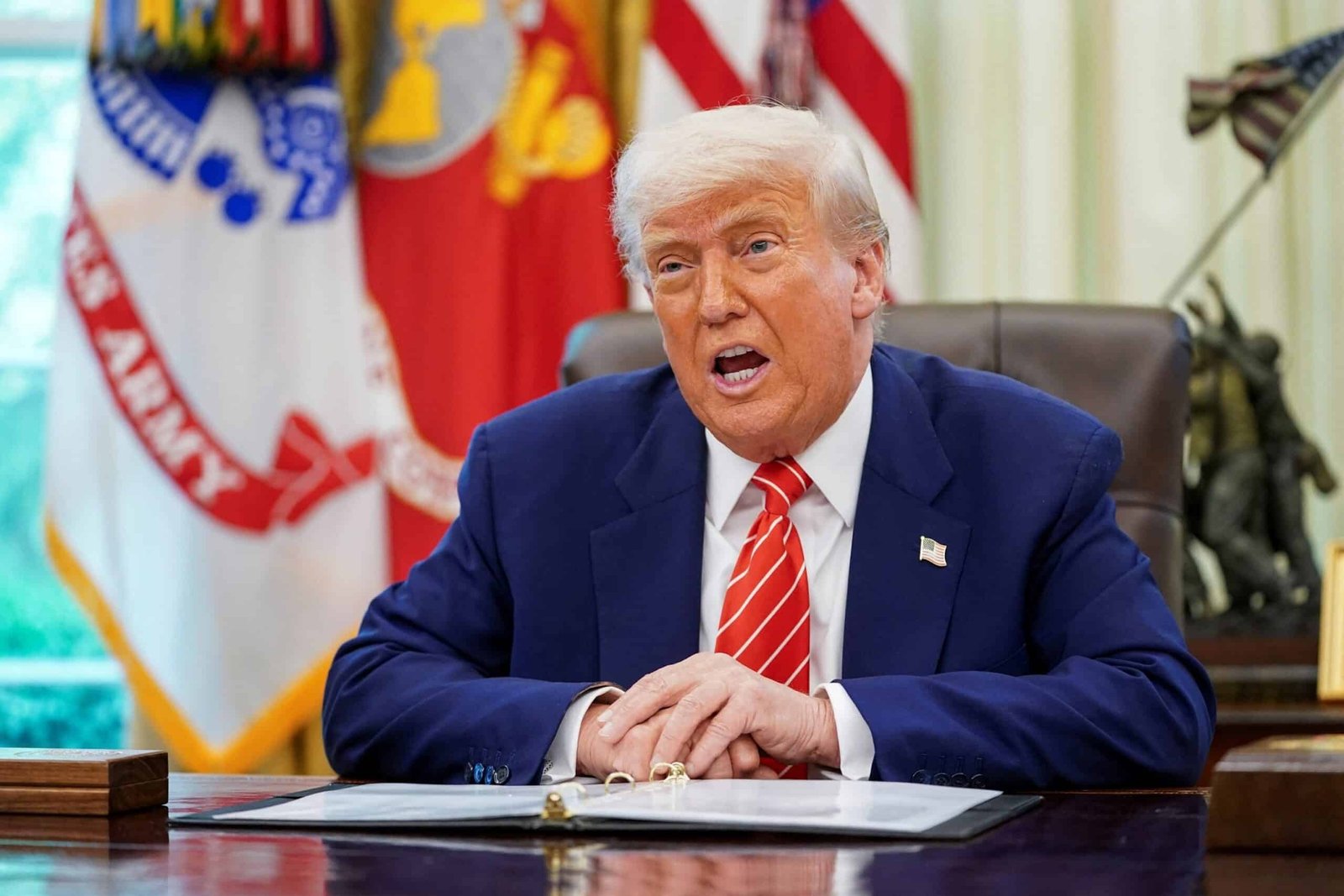 Photo: President Donald Trump held a press conference at the Oval office at the White House in Washington, May 30, 2025.